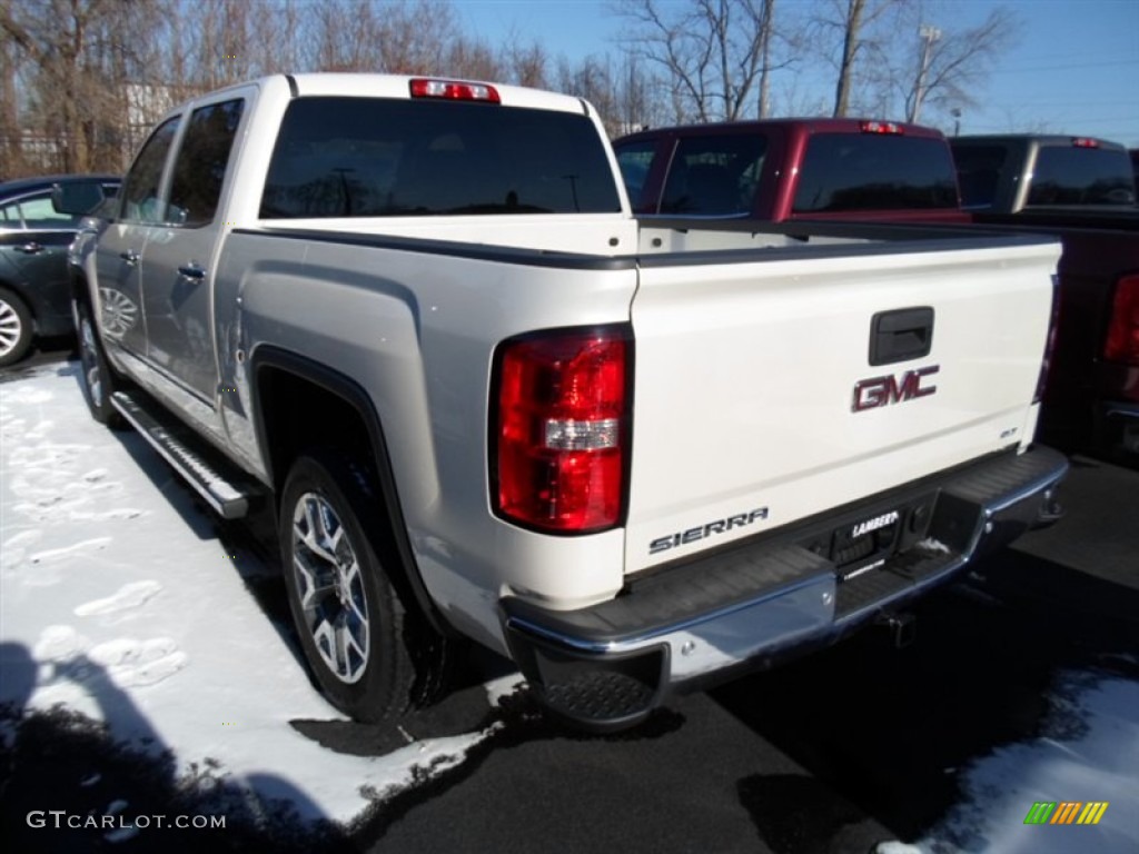 2014 Sierra 1500 SLT Crew Cab 4x4 - White Diamond Tricoat / Jet Black photo #6