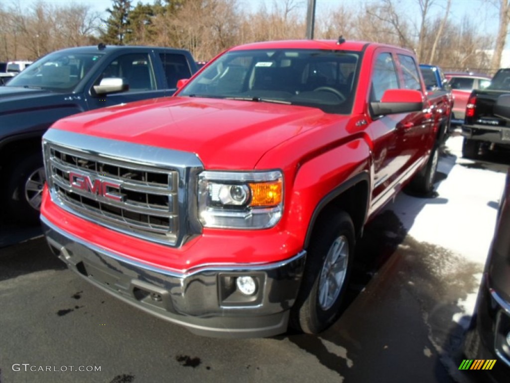 2014 Sierra 1500 SLE Crew Cab 4x4 - Fire Red / Jet Black photo #1