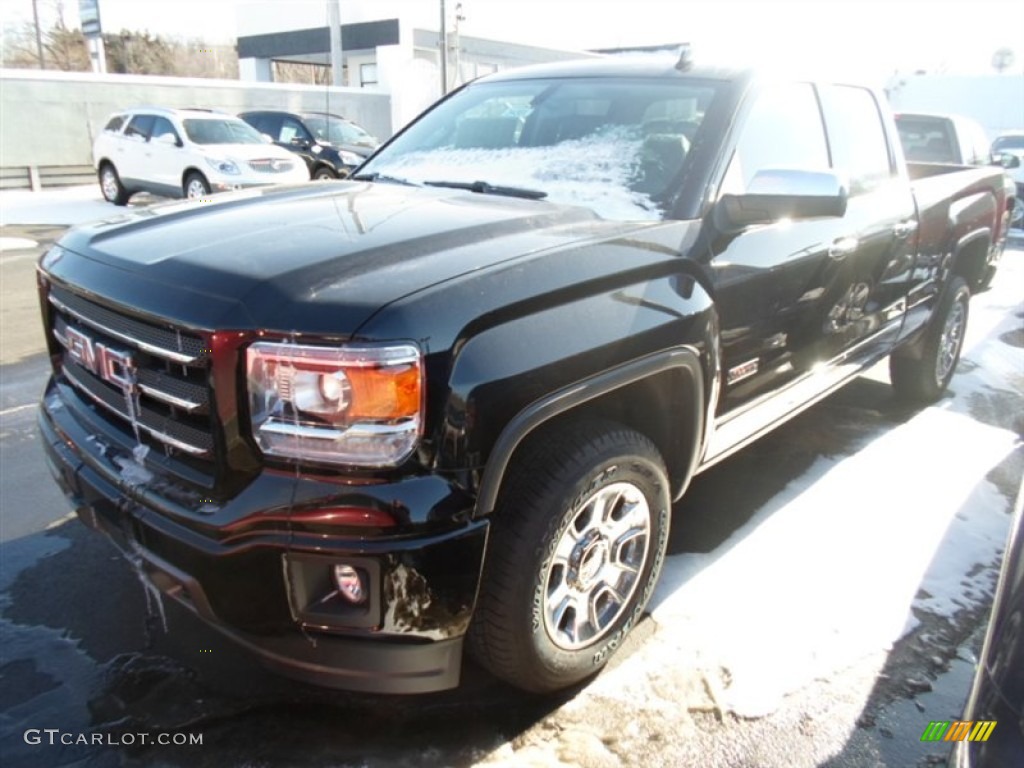 2014 Sierra 1500 SLE Double Cab 4x4 - Onyx Black / Jet Black photo #1