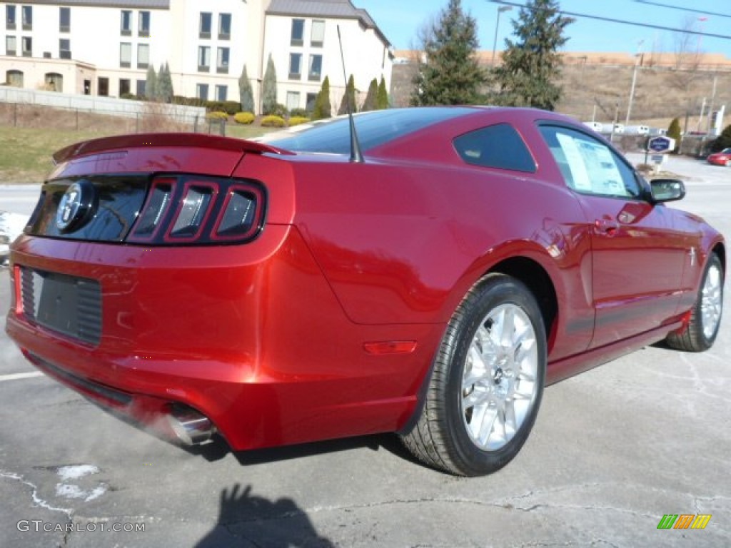 2014 Mustang V6 Premium Coupe - Ruby Red / Charcoal Black photo #2