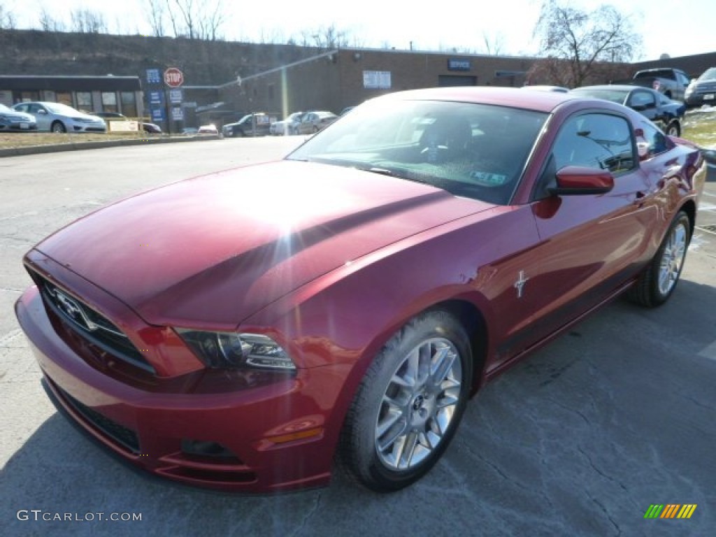 2014 Mustang V6 Premium Coupe - Ruby Red / Charcoal Black photo #5