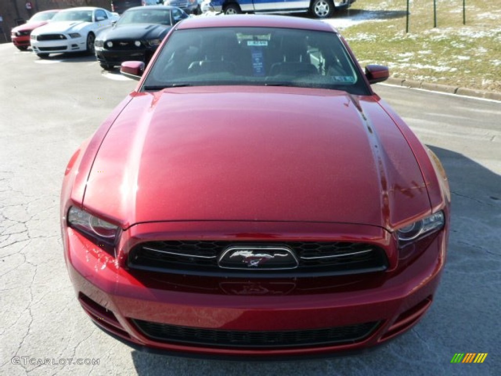 2014 Mustang V6 Premium Coupe - Ruby Red / Charcoal Black photo #6