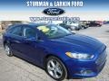 2014 Deep Impact Blue Ford Fusion SE  photo #1