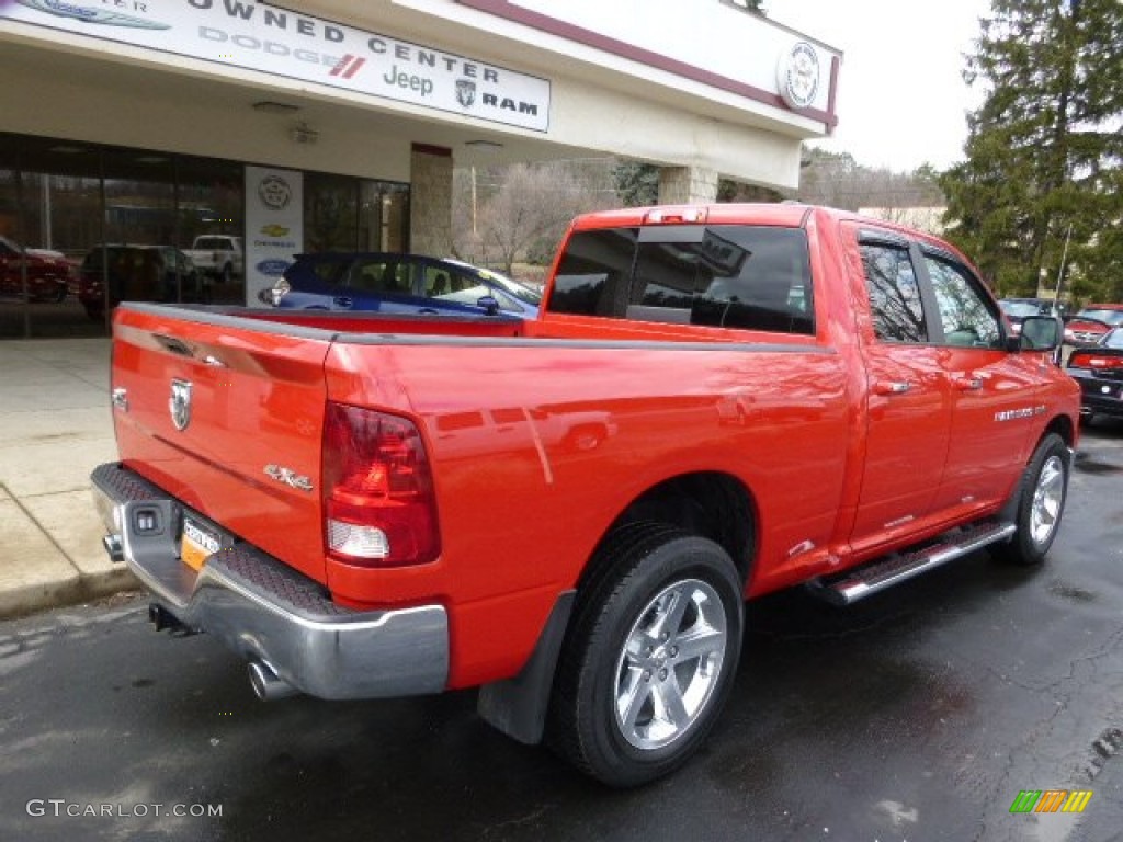 2012 Ram 1500 SLT Quad Cab 4x4 - Flame Red / Light Pebble Beige/Bark Brown photo #8