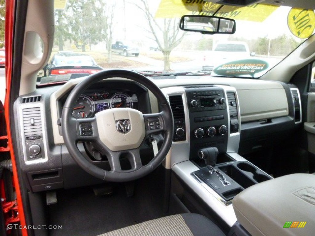 2012 Ram 1500 SLT Quad Cab 4x4 - Flame Red / Light Pebble Beige/Bark Brown photo #14