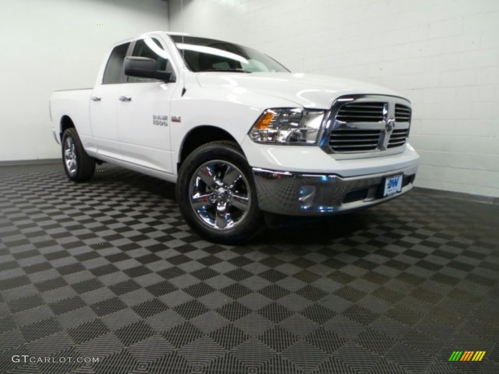 2013 1500 SLT Quad Cab 4x4 - Bright White / Black/Diesel Gray photo #1