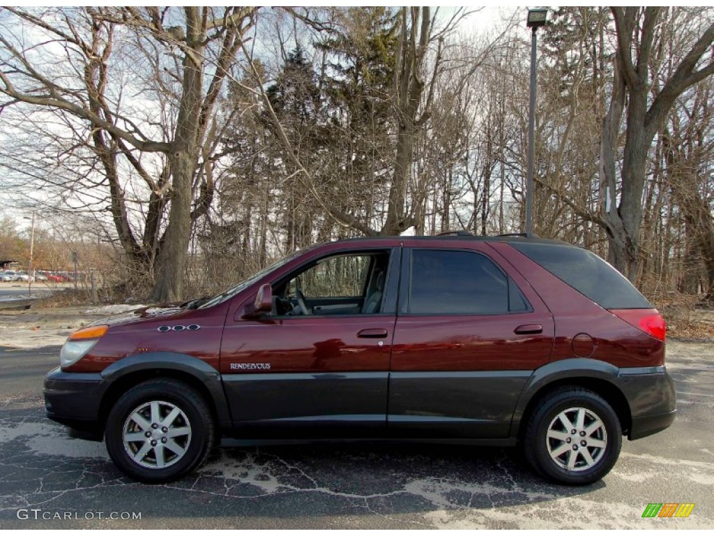 2002 Rendezvous CXL AWD - Medium Red / Dark Gray photo #3