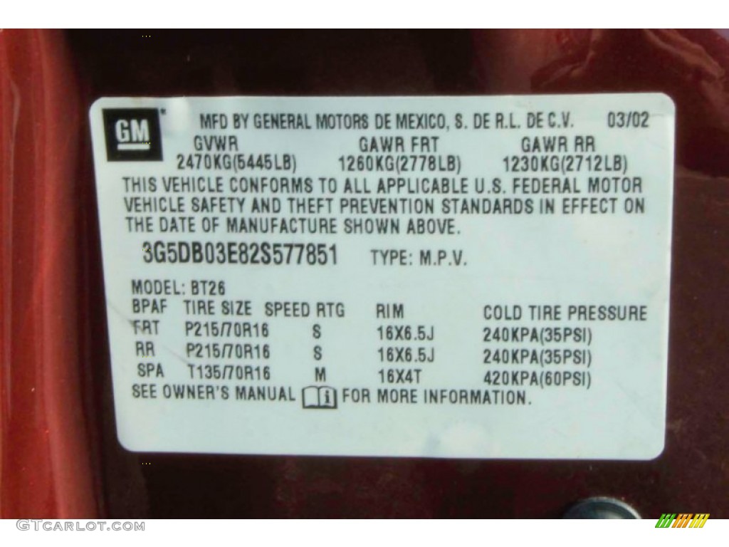 2002 Rendezvous CXL AWD - Medium Red / Dark Gray photo #22