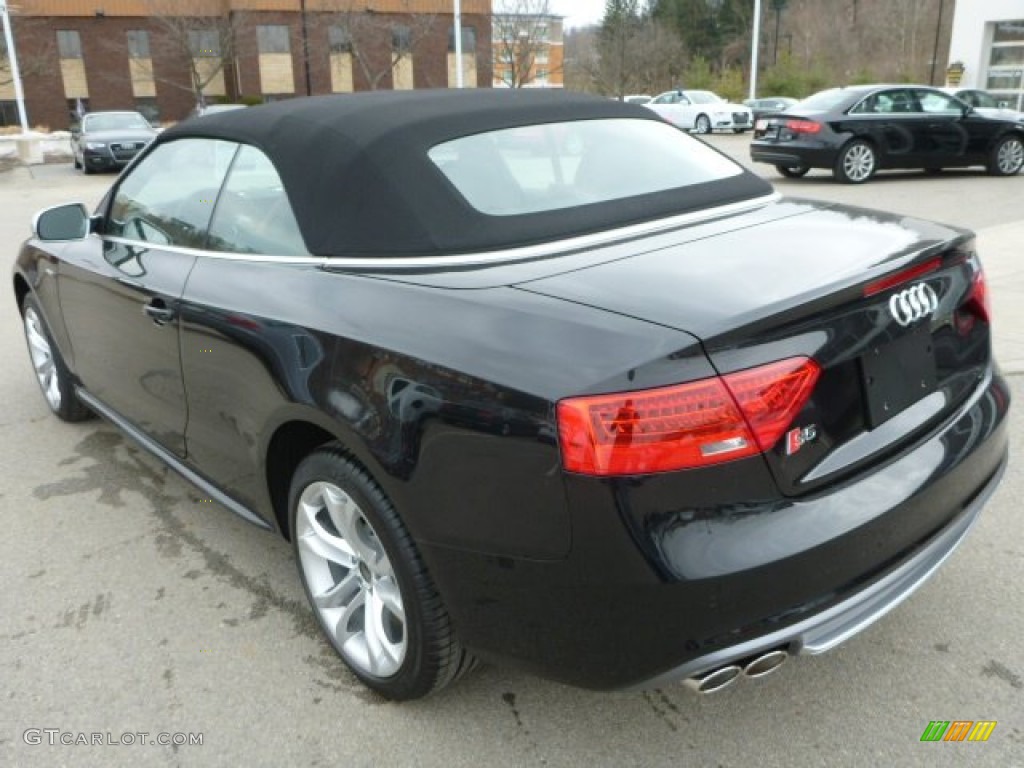 Phantom Black Pearl 2014 Audi S5 3.0T Premium Plus quattro Cabriolet Exterior Photo #91077488