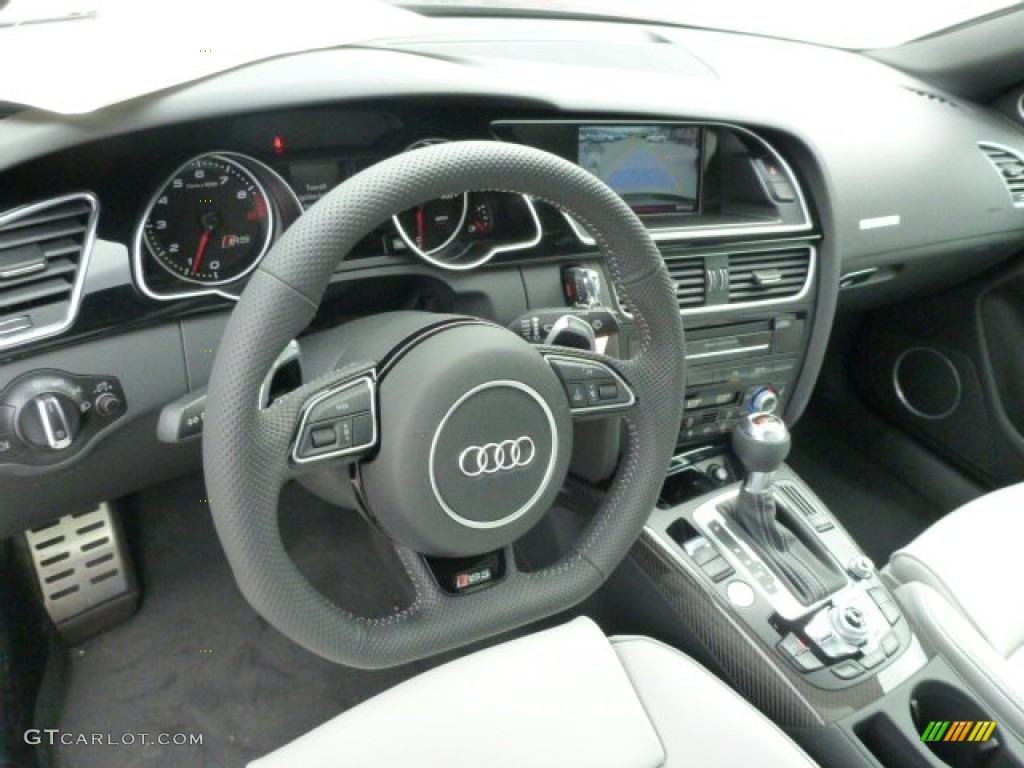Lunar Silver/Rock Gray Interior 2014 Audi RS 5 Coupe quattro Photo #91077815