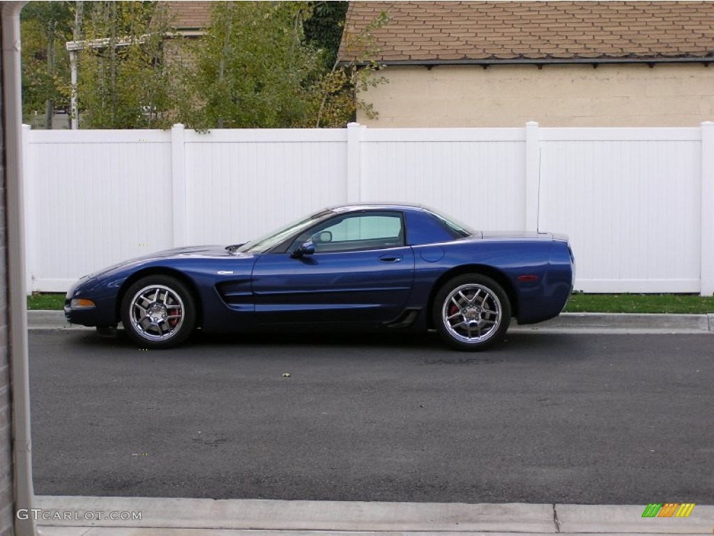 2002 Corvette Z06 - Electron Blue Metallic / Black photo #1
