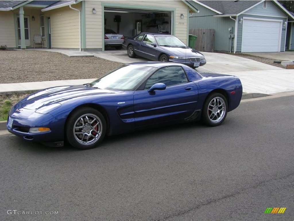 2002 Corvette Z06 - Electron Blue Metallic / Black photo #2