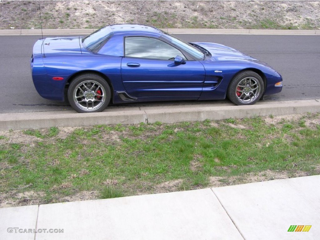 2002 Corvette Z06 - Electron Blue Metallic / Black photo #3