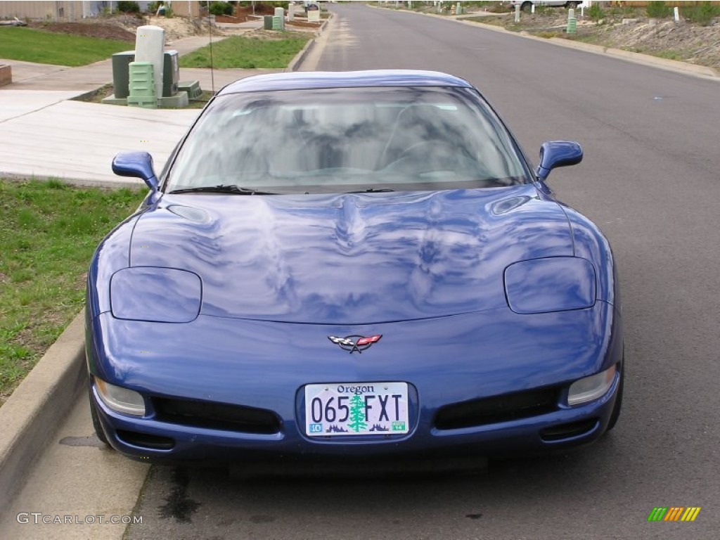 2002 Corvette Z06 - Electron Blue Metallic / Black photo #4