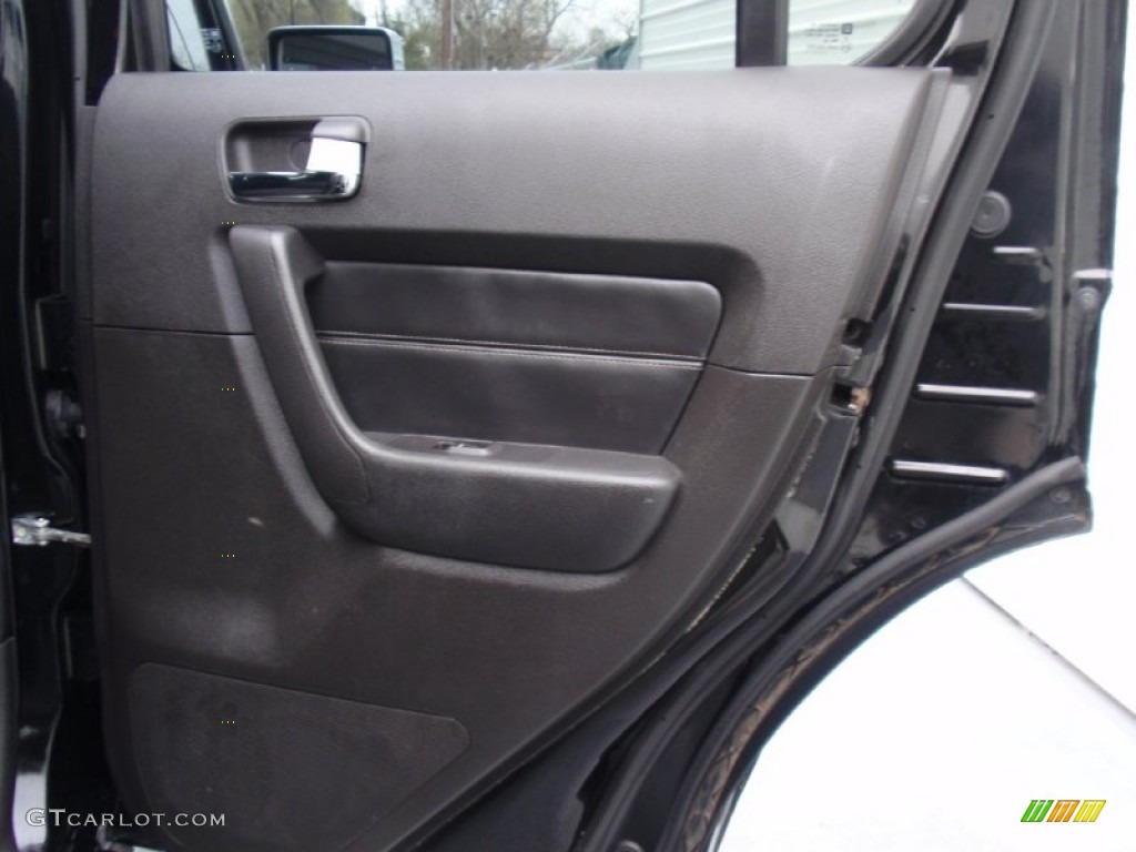 2007 Hummer H3 X Ebony Black/Pewter Door Panel Photo #91086325