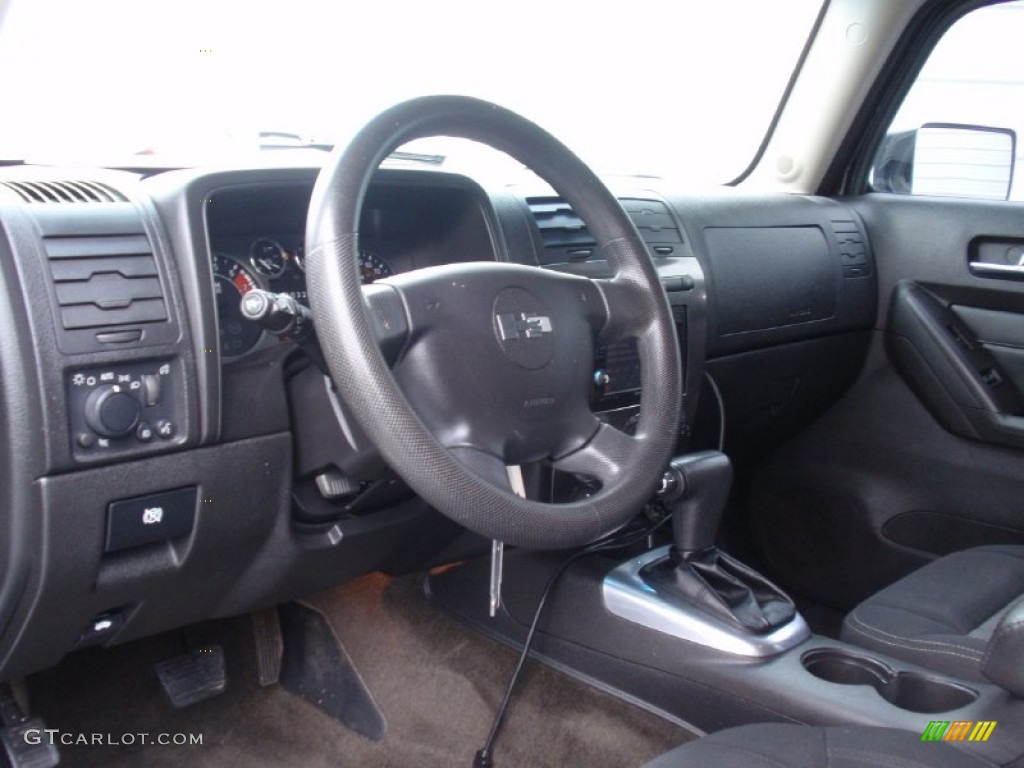 Ebony Black/Pewter Interior 2007 Hummer H3 X Photo #91086691