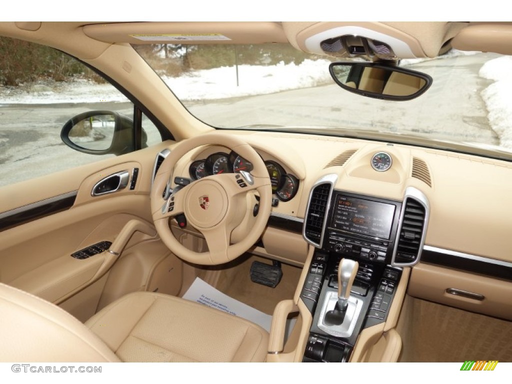 2012 Porsche Cayenne Standard Cayenne Model Luxor Beige Dashboard Photo #91087843