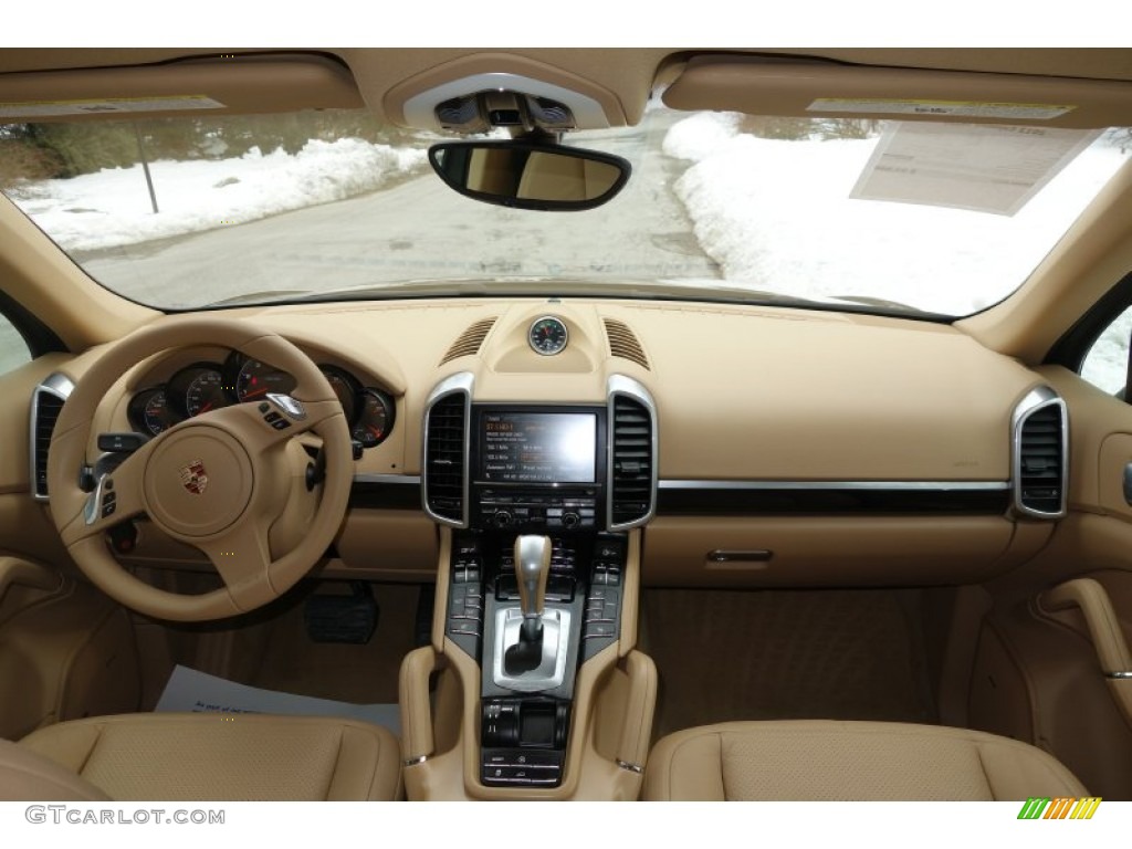 2012 Porsche Cayenne Standard Cayenne Model Luxor Beige Dashboard Photo #91087855