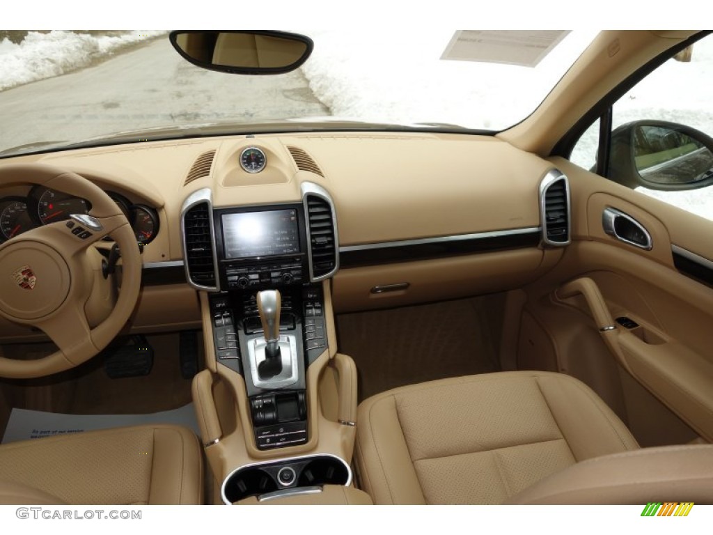 2012 Porsche Cayenne Standard Cayenne Model Luxor Beige Dashboard Photo #91087870