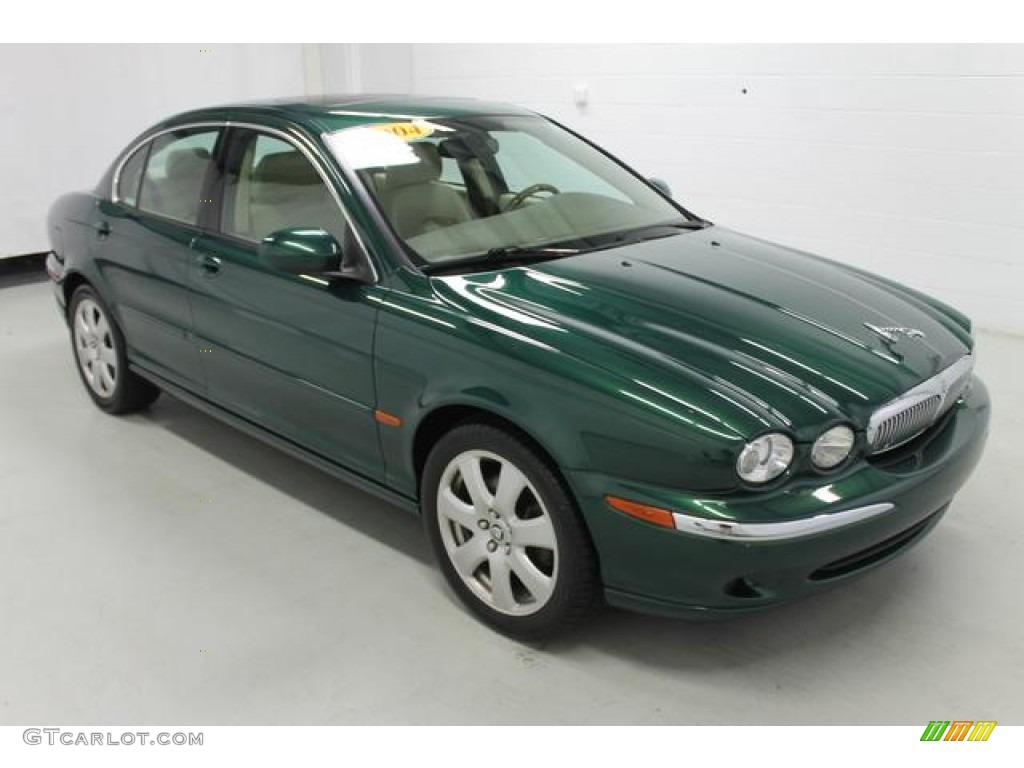 2004 X-Type 3.0 - Jaguar Racing Green Metallic / Barley photo #7