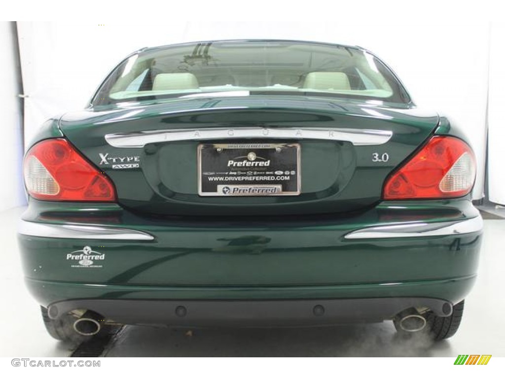 2004 X-Type 3.0 - Jaguar Racing Green Metallic / Barley photo #11