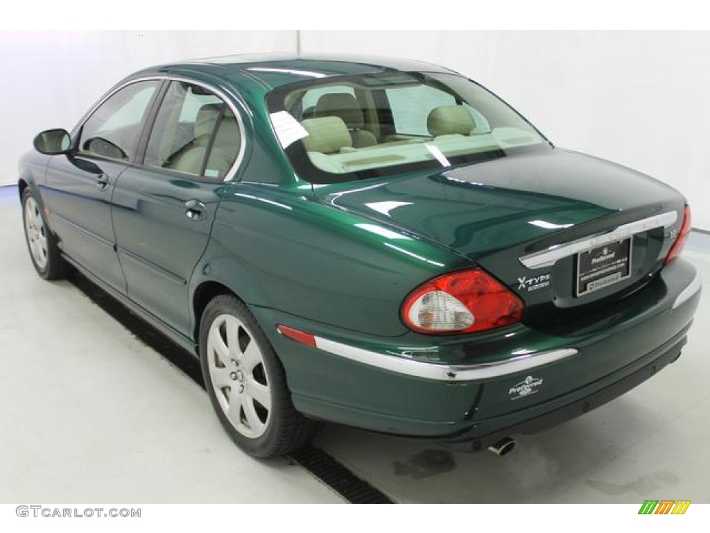 2004 X-Type 3.0 - Jaguar Racing Green Metallic / Barley photo #15