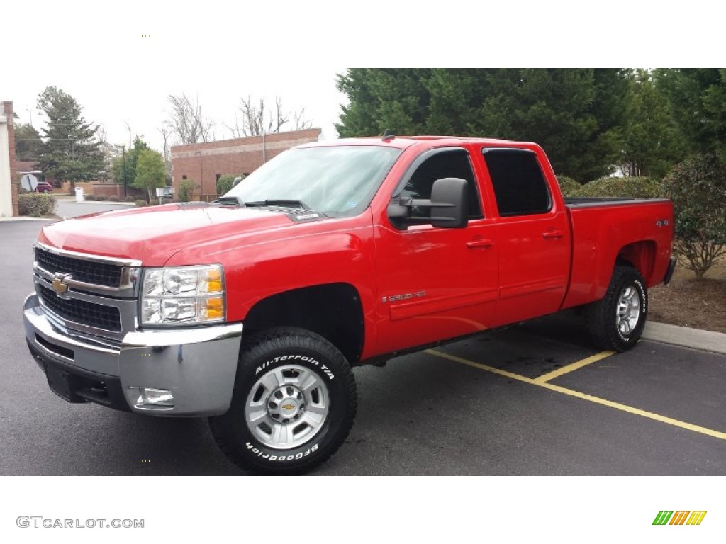 2009 Silverado 2500HD LTZ Crew Cab 4x4 - Victory Red / Ebony photo #1