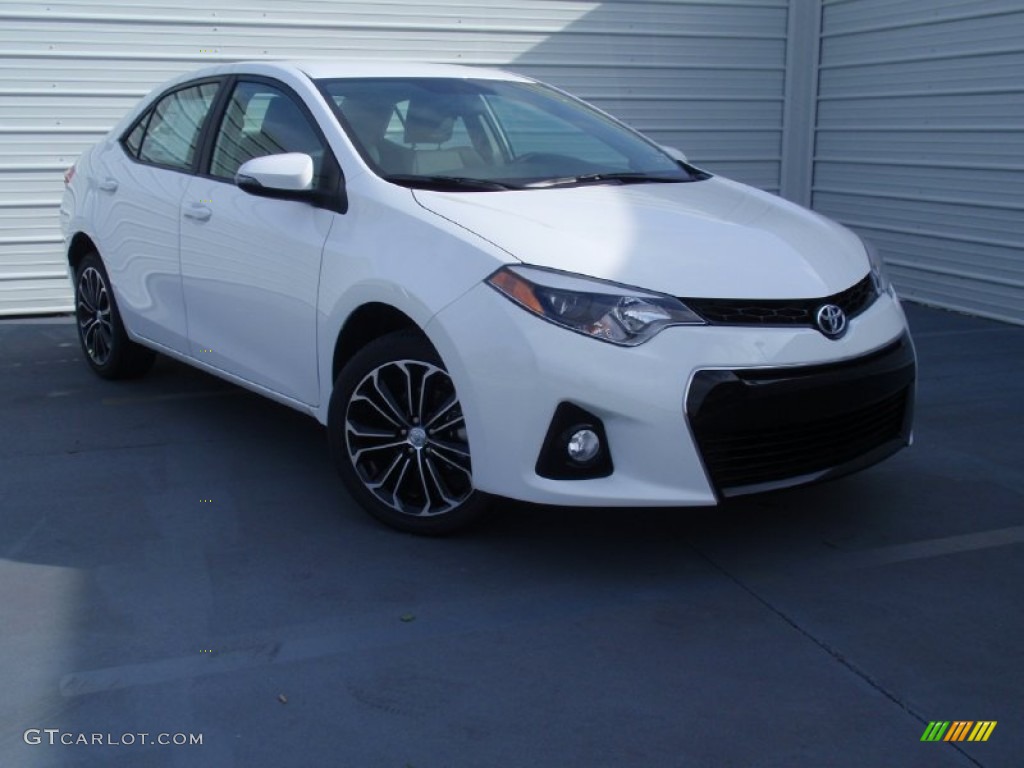 2014 Corolla S - Super White / Black photo #1