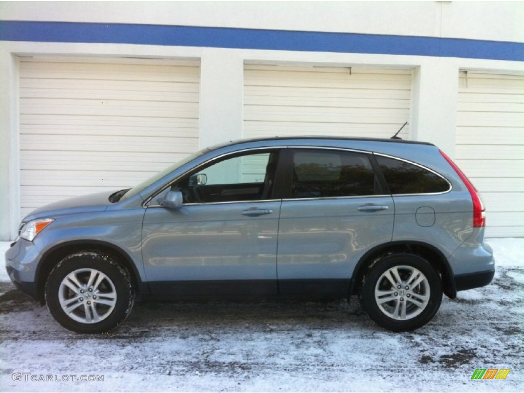 2011 CR-V EX-L 4WD - Glacier Blue Metallic / Gray photo #4