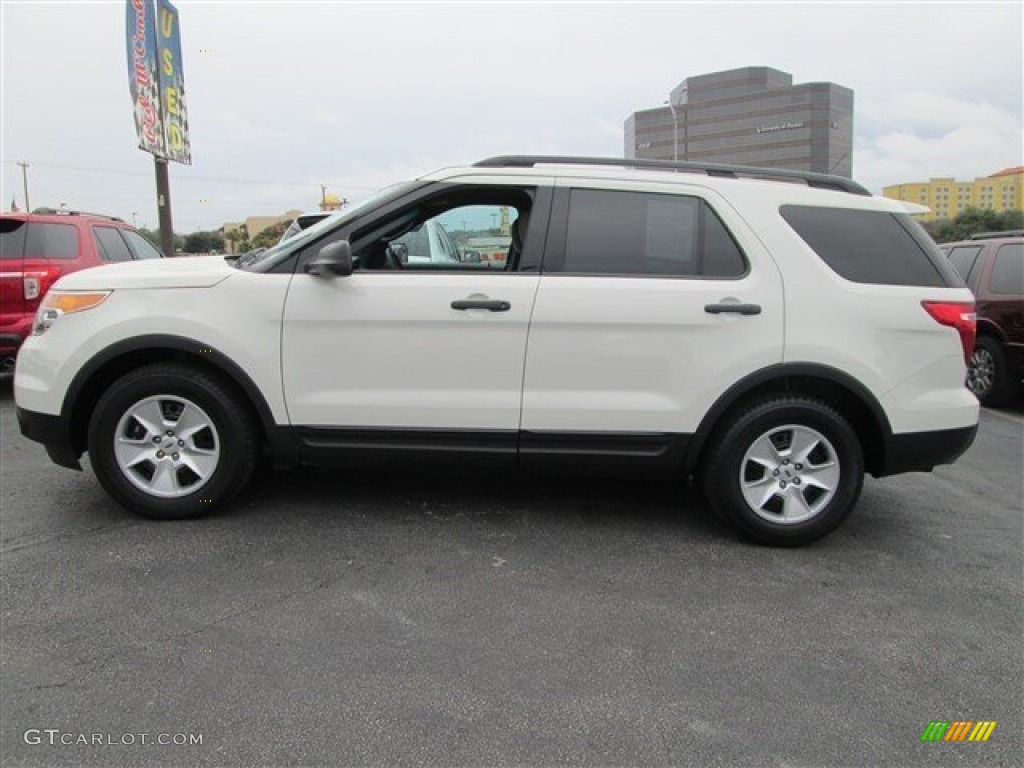 2012 Explorer FWD - White Suede / Medium Light Stone photo #3