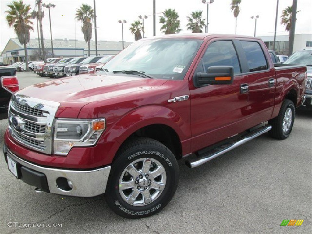 2014 F150 XLT SuperCrew 4x4 - Ruby Red / Steel Grey photo #1