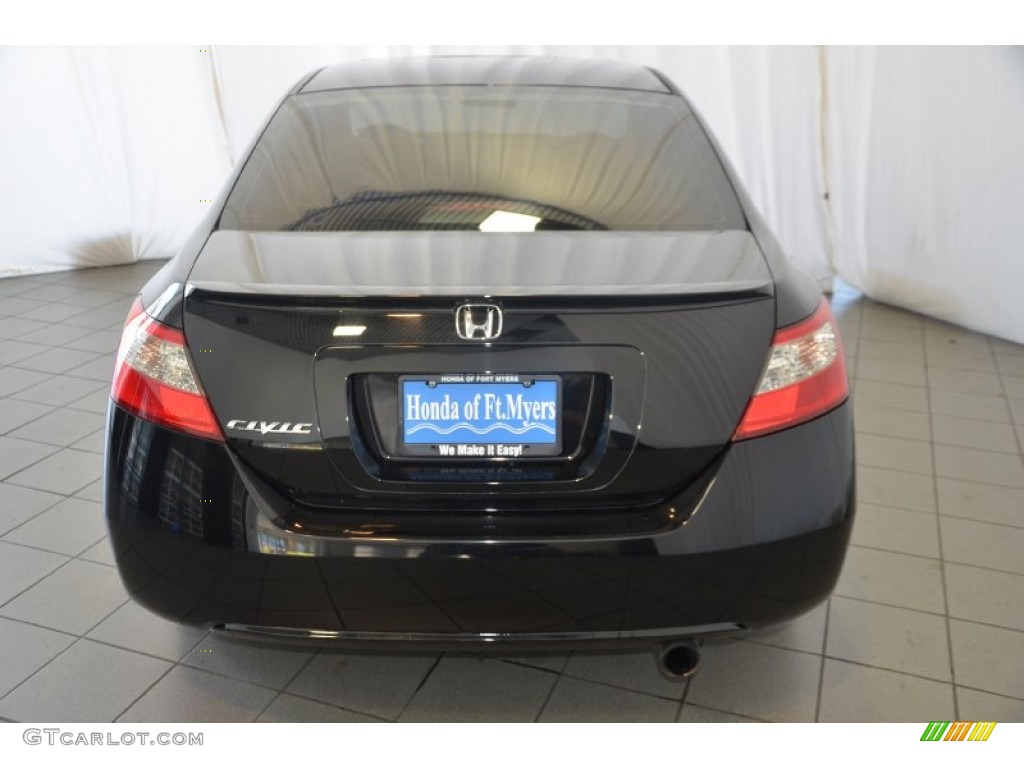 2010 Civic EX Coupe - Crystal Black Pearl / Gray photo #7