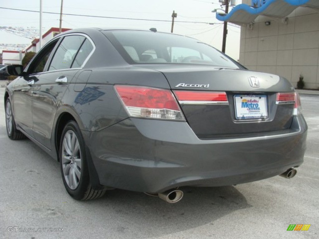 2012 Accord EX-L V6 Sedan - Polished Metal Metallic / Gray photo #6