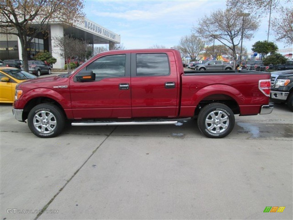 2014 F150 XLT SuperCrew - Ruby Red / Steel Grey photo #3