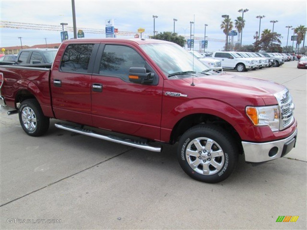 2014 F150 XLT SuperCrew - Ruby Red / Steel Grey photo #7