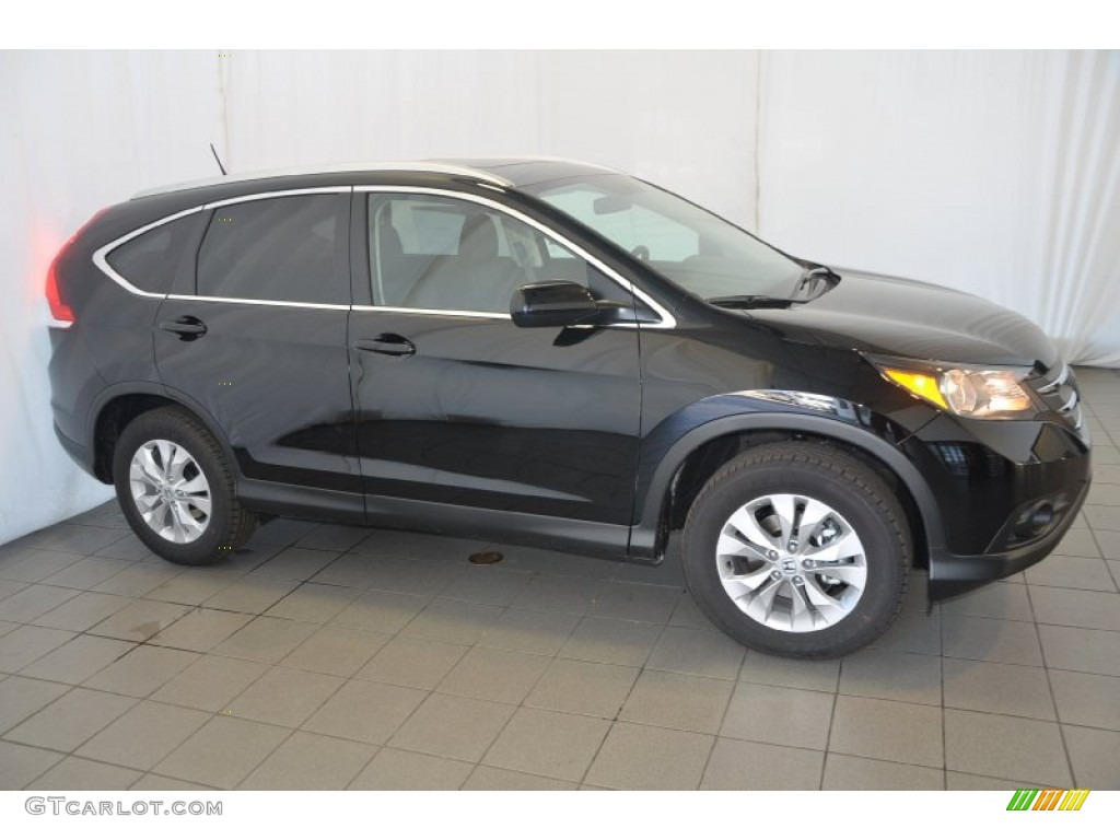 2014 CR-V EX-L - Crystal Black Pearl / Black photo #5