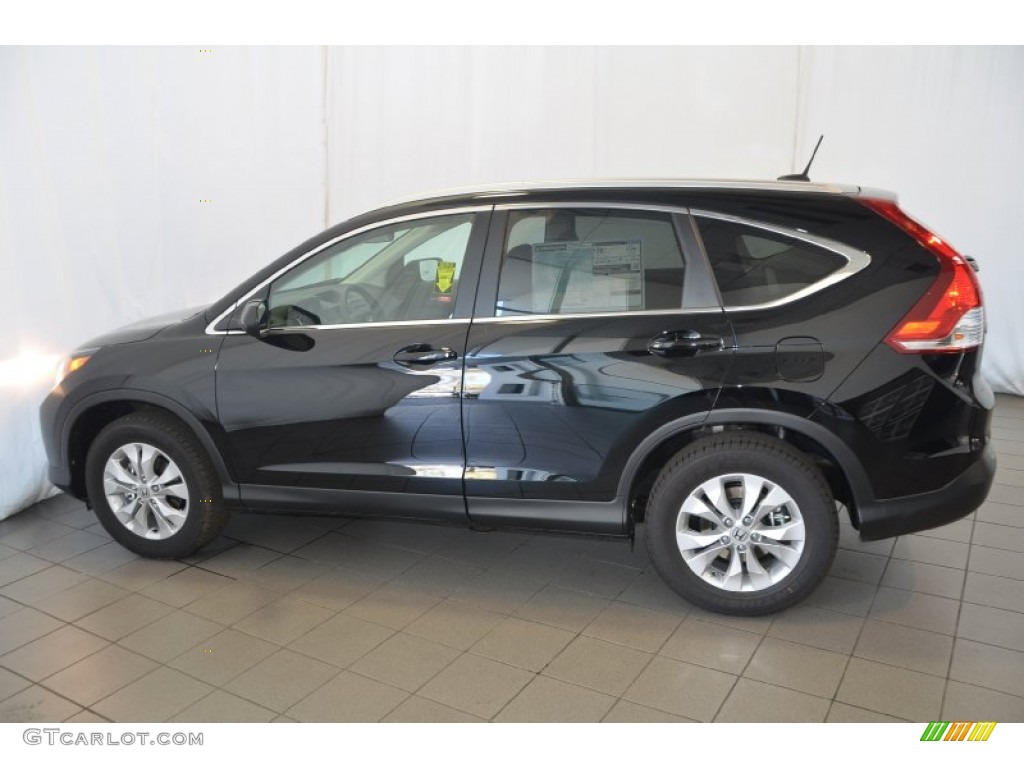 2014 CR-V EX-L - Crystal Black Pearl / Black photo #8