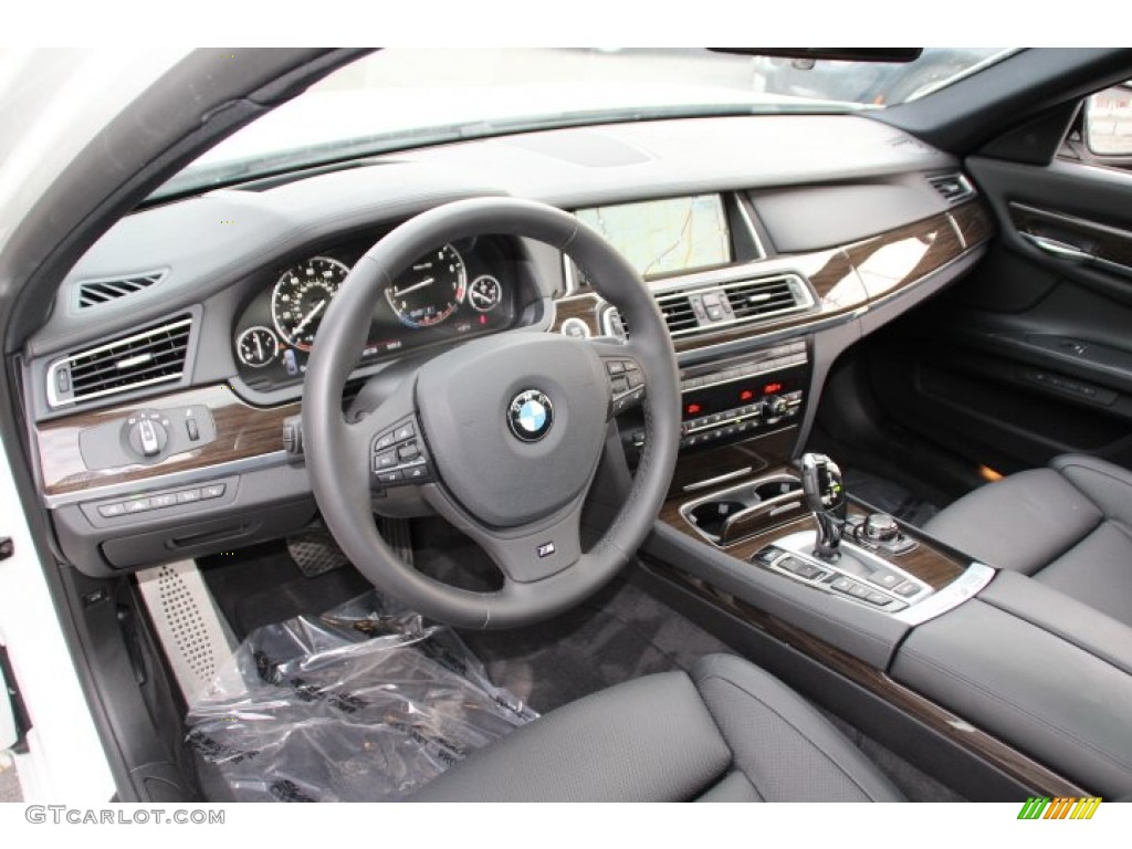 Black Interior 2013 BMW 7 Series 750Li xDrive Sedan Photo #91100219