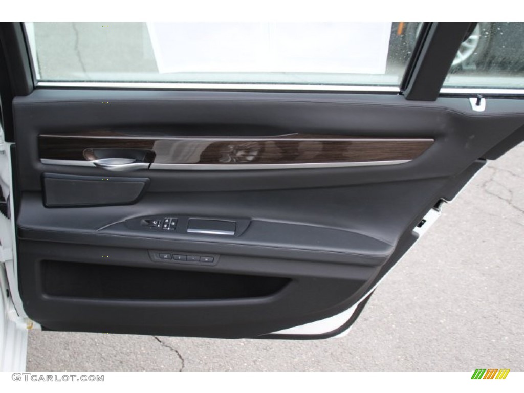 2013 BMW 7 Series 750Li xDrive Sedan Black Door Panel Photo #91100486