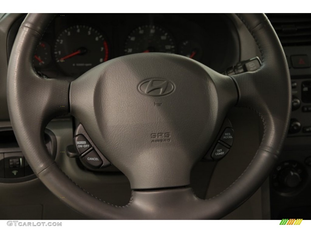 2004 Hyundai Santa Fe GLS Gray Steering Wheel Photo #91101209