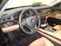 Saddle/Black Prime Interior Photo for 2013 BMW 7 Series #91104581