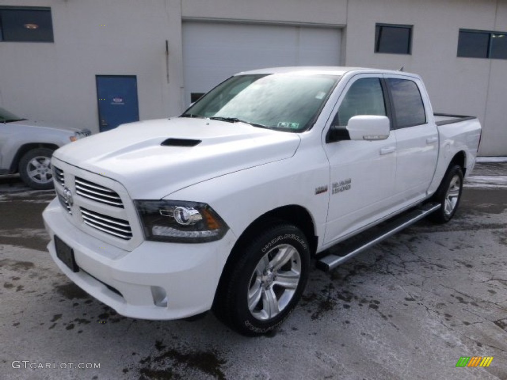 2014 1500 Sport Crew Cab 4x4 - Bright White / Black photo #2