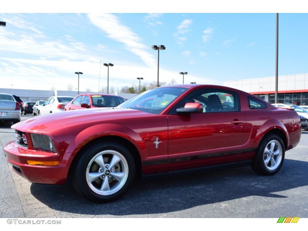 2007 Mustang V6 Premium Coupe - Torch Red / Black/Dove Accent photo #3