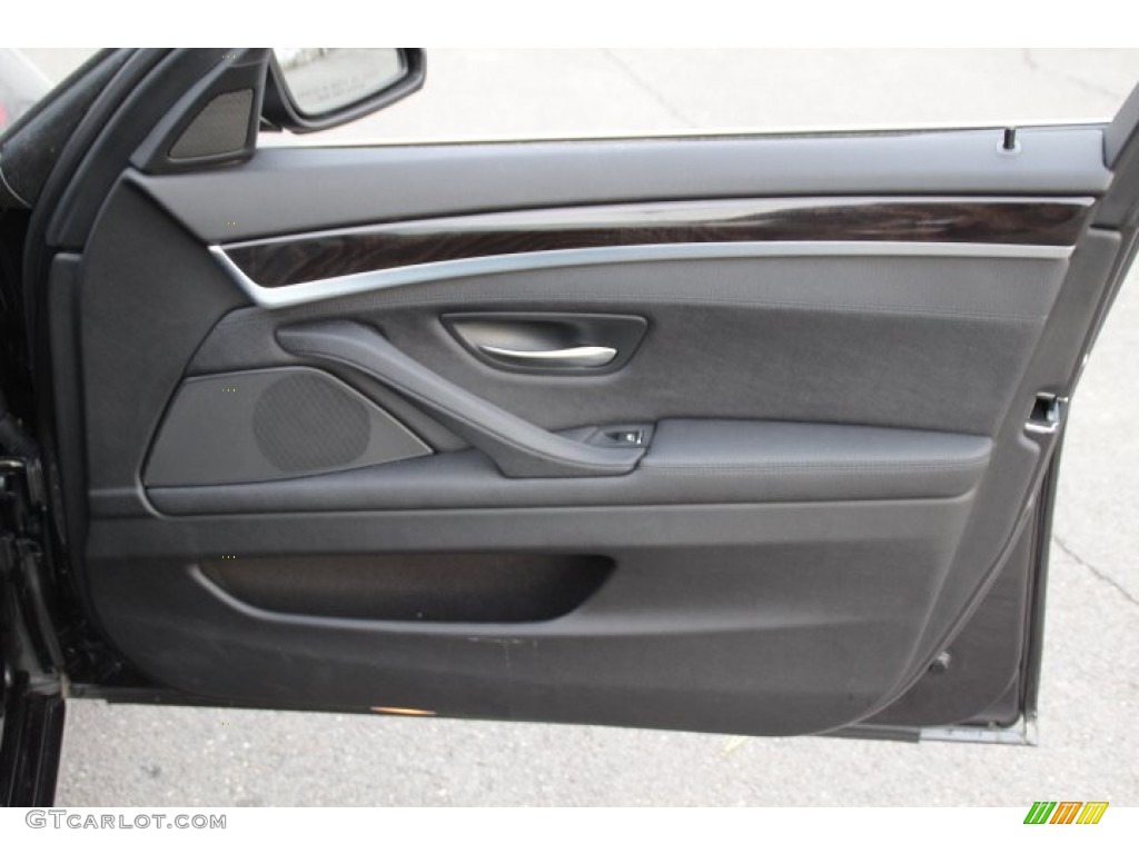 2014 BMW 5 Series 528i xDrive Sedan Black Door Panel Photo #91105629