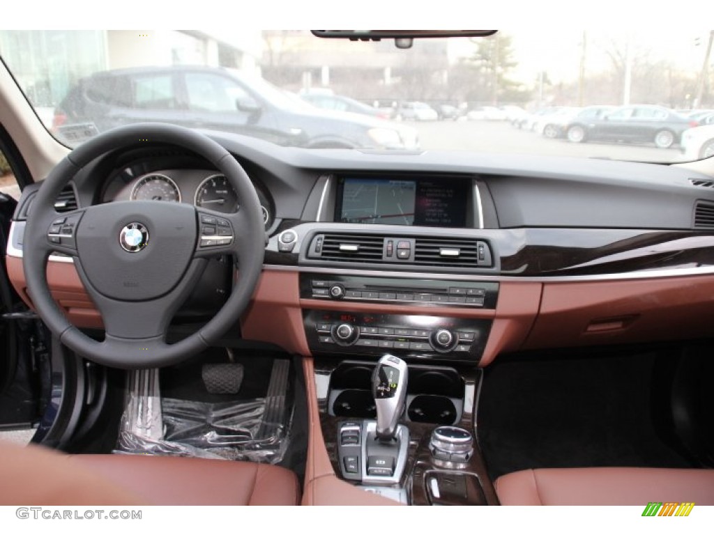 2014 BMW 5 Series 528i xDrive Sedan Cinnamon Brown Dashboard Photo #91105997