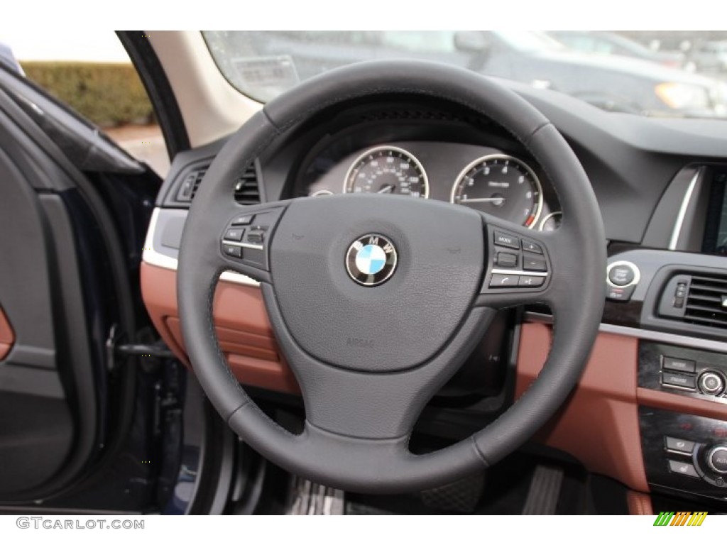 2014 5 Series 528i xDrive Sedan - Imperial Blue Metallic / Cinnamon Brown photo #16