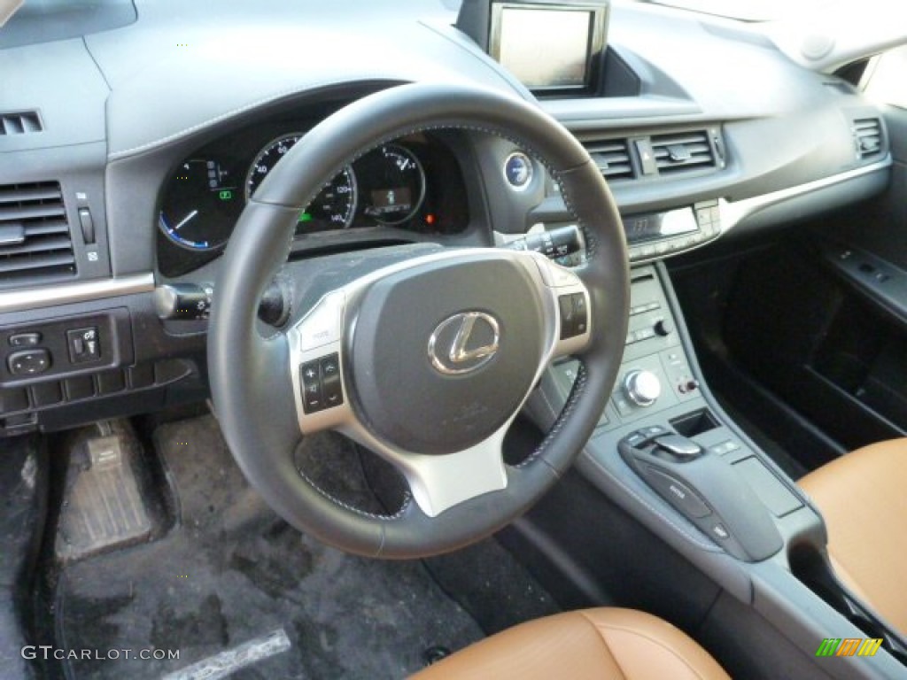 2012 CT 200h Hybrid Premium - Fire Agate Pearl / Caramel Nuluxe photo #6