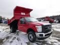 Vermillion Red 2014 Ford F350 Super Duty XL Regular Cab 4x4 Dump Truck Exterior