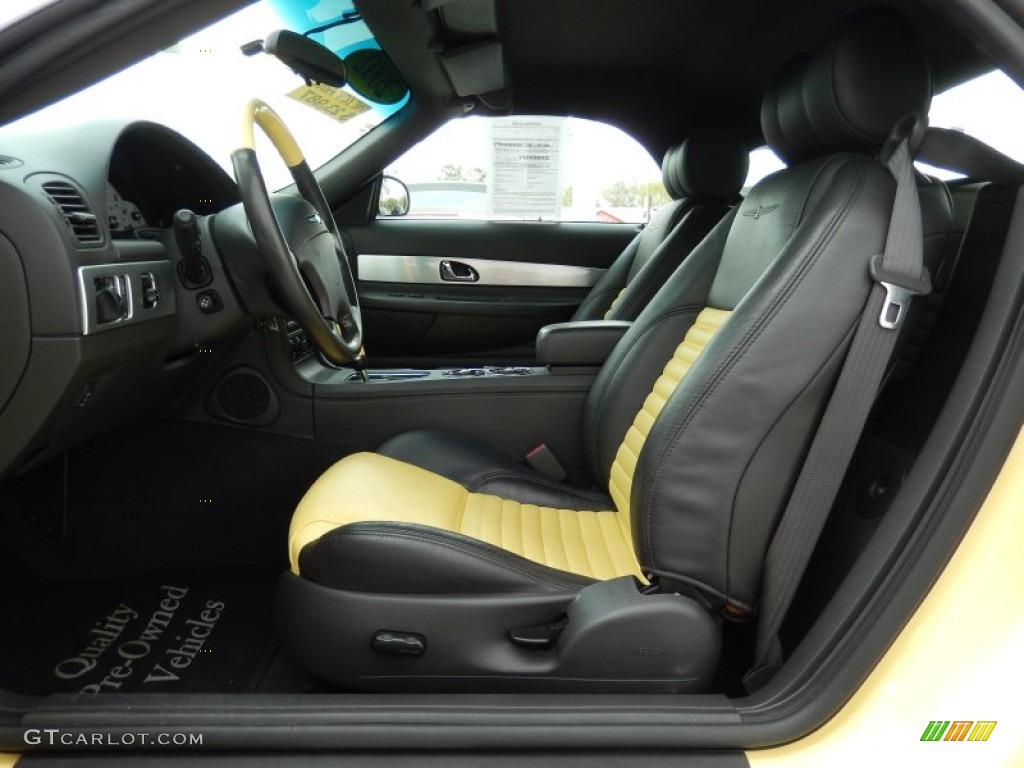 Inspiration Yellow Interior 2002 Ford Thunderbird Premium Roadster Photo #91107998
