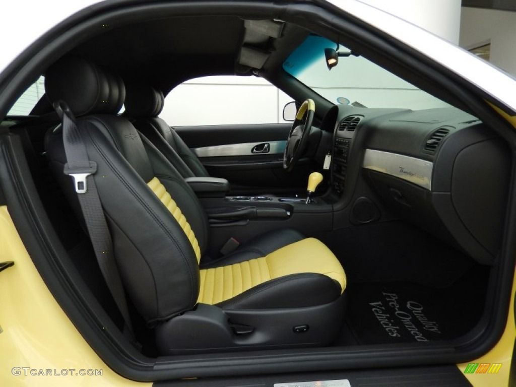 Inspiration Yellow Interior 2002 Ford Thunderbird Premium Roadster Photo #91108076